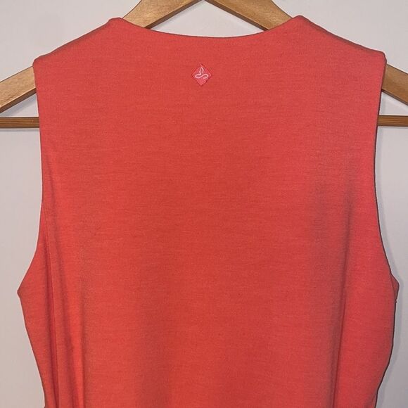 Prana Twist Front Jersey Dress in Coral Pink Size Small - Picture 5 of 6
